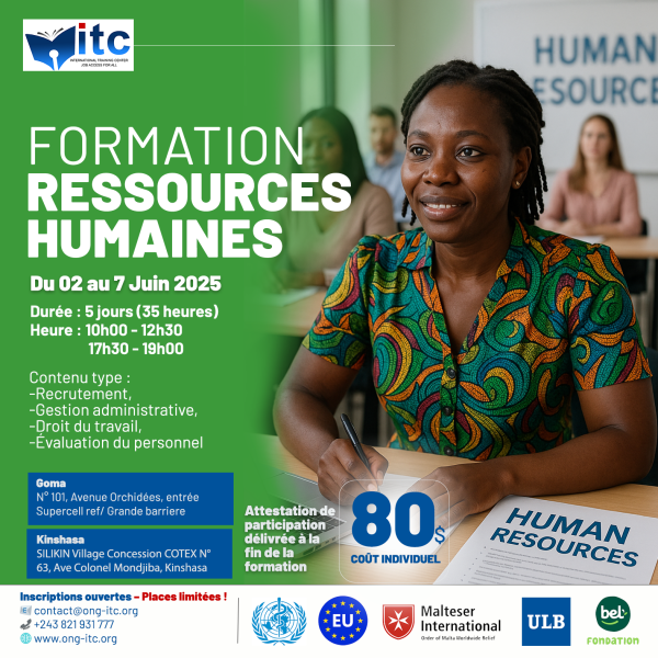 Formulaire dinscription  la Formation en Ressources Humaines 02 au 07 Juin 2025